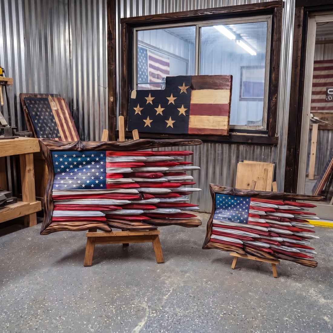 Wooden American Flag